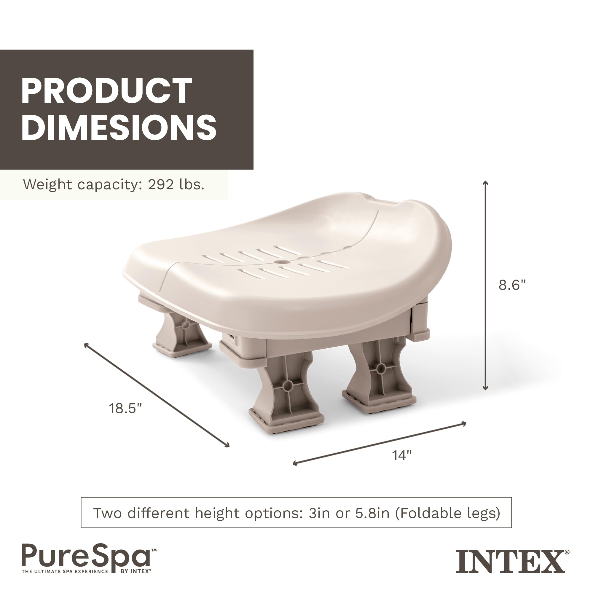Intex PureSpa Sedile Spa, marrone chiaro