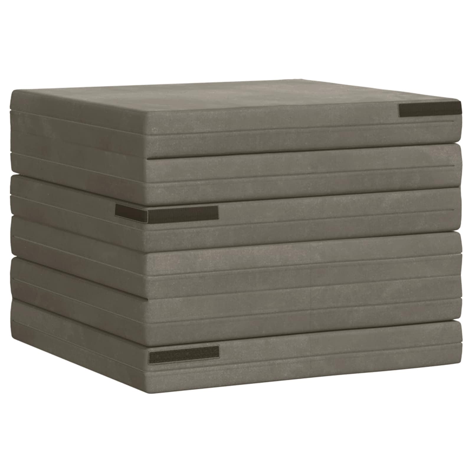 Sofa rozkładana 140 x 67 x 15 cm jasnoszara poliestrowa