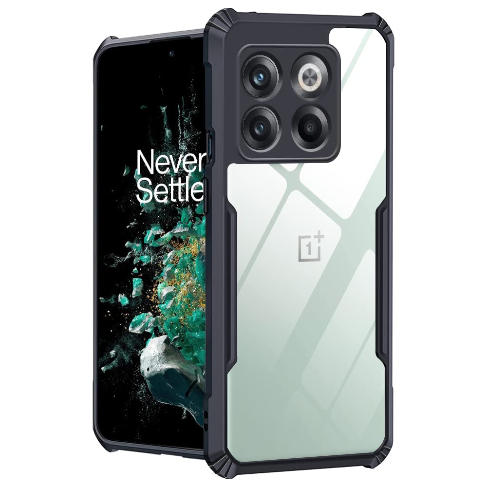 AmazonBasics TPU Shockproof Drop Protection Camera Protection Back Cover Case For Oneplus 10T 5G - (Sides Black/Back Transparent) (B0BTTH64CH) Amazon Price History, Amazon Price Tracker
