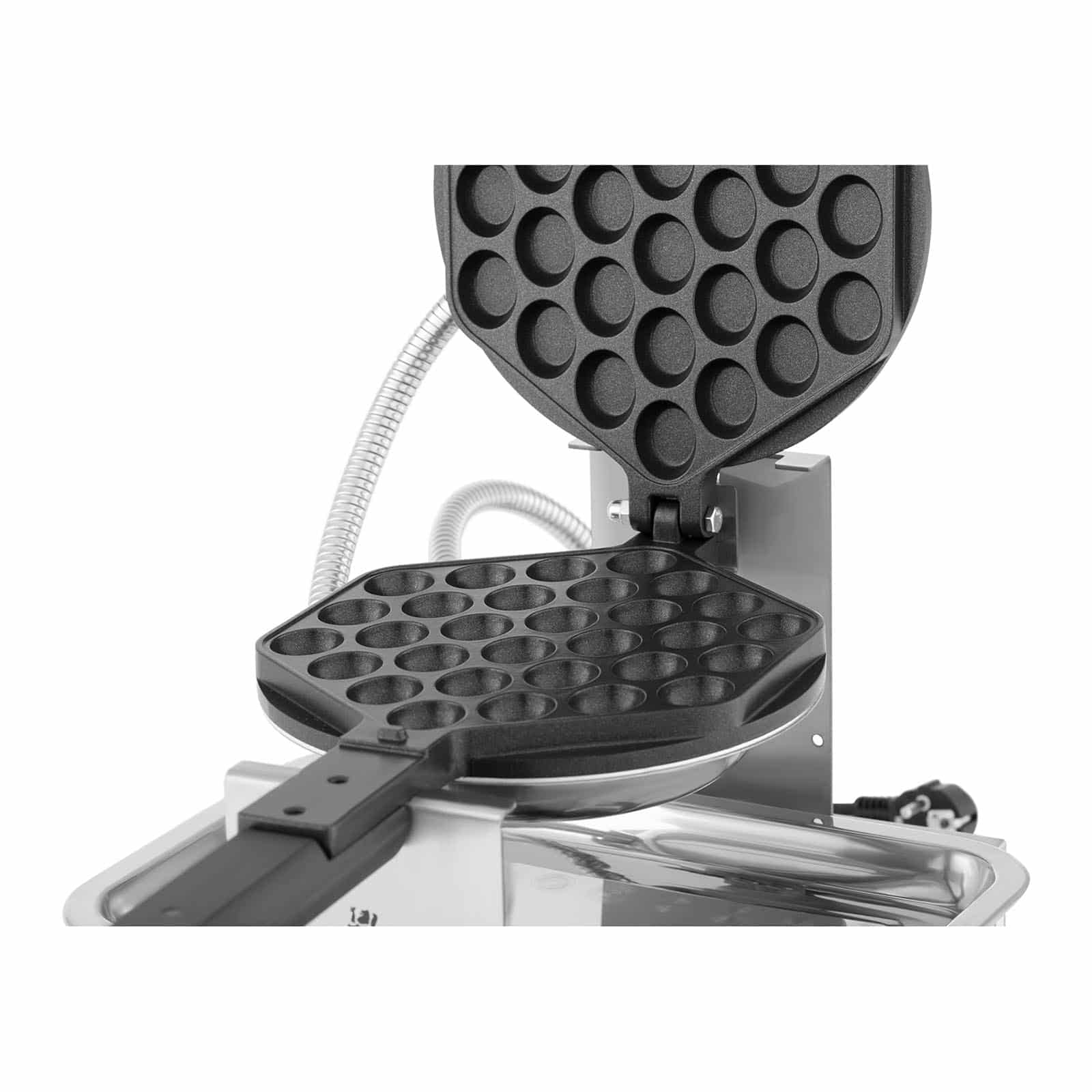 Royal Catering Gaufrier Bubble Pivotant Appareil À Graufres Bulles 1400w RCPMW-1400K (1 400 W, 50-250 °C, Minuterie 0-5 min, Alu & Inox)