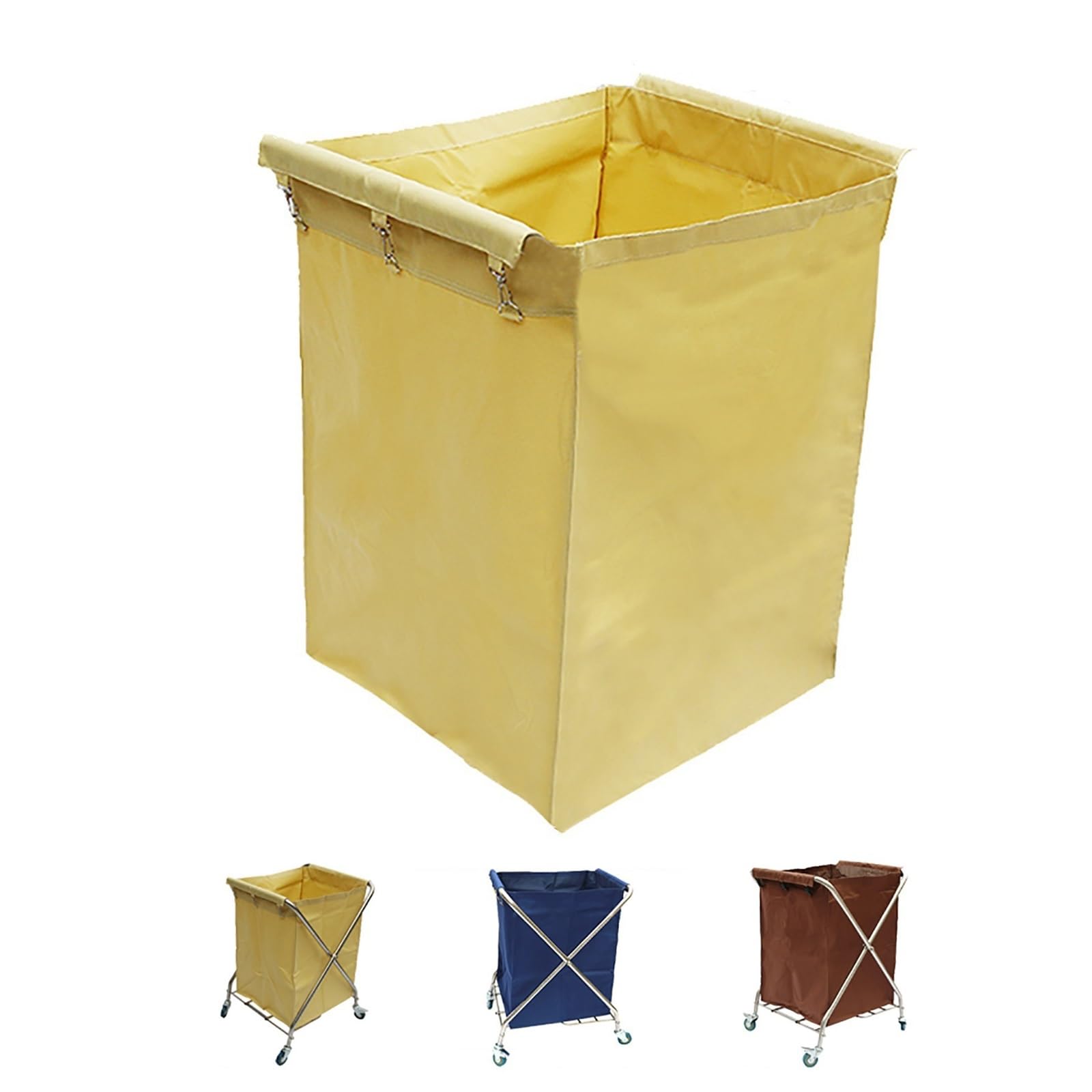 SFSLBFB Laundry Cart Replacement Oxford Cloth Bag with Waterproof Liner - Commercial Storage Bag for Basket Trolley - Removable and Foldable