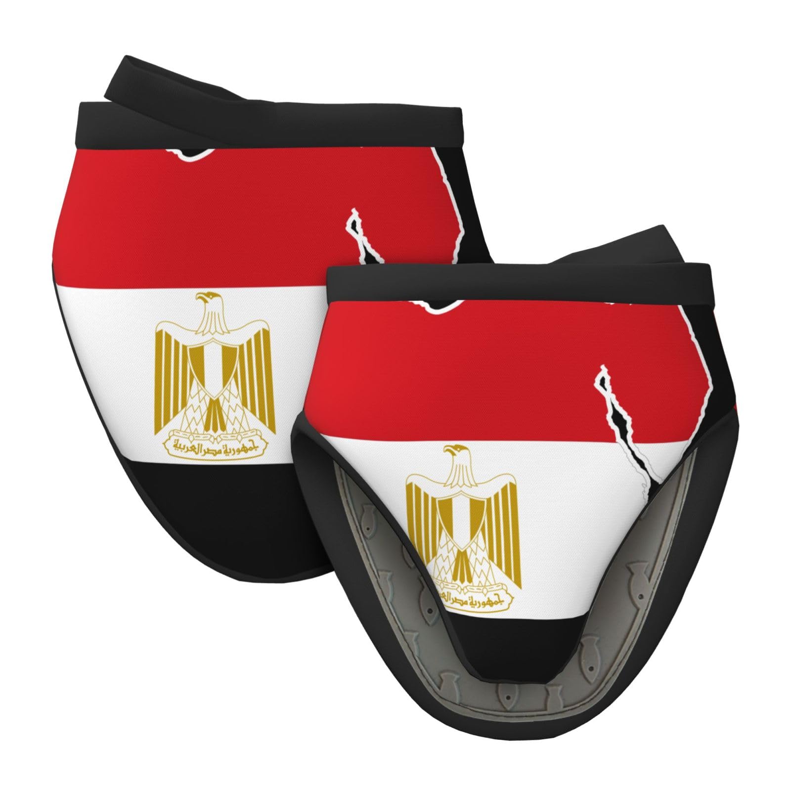 Silicone Oven Mitts, Heat and Slip Resistant Kitchen Mittens 2-Pack Set, Egypt Egyptian Flag Country Map Short Soft Oven Gloves