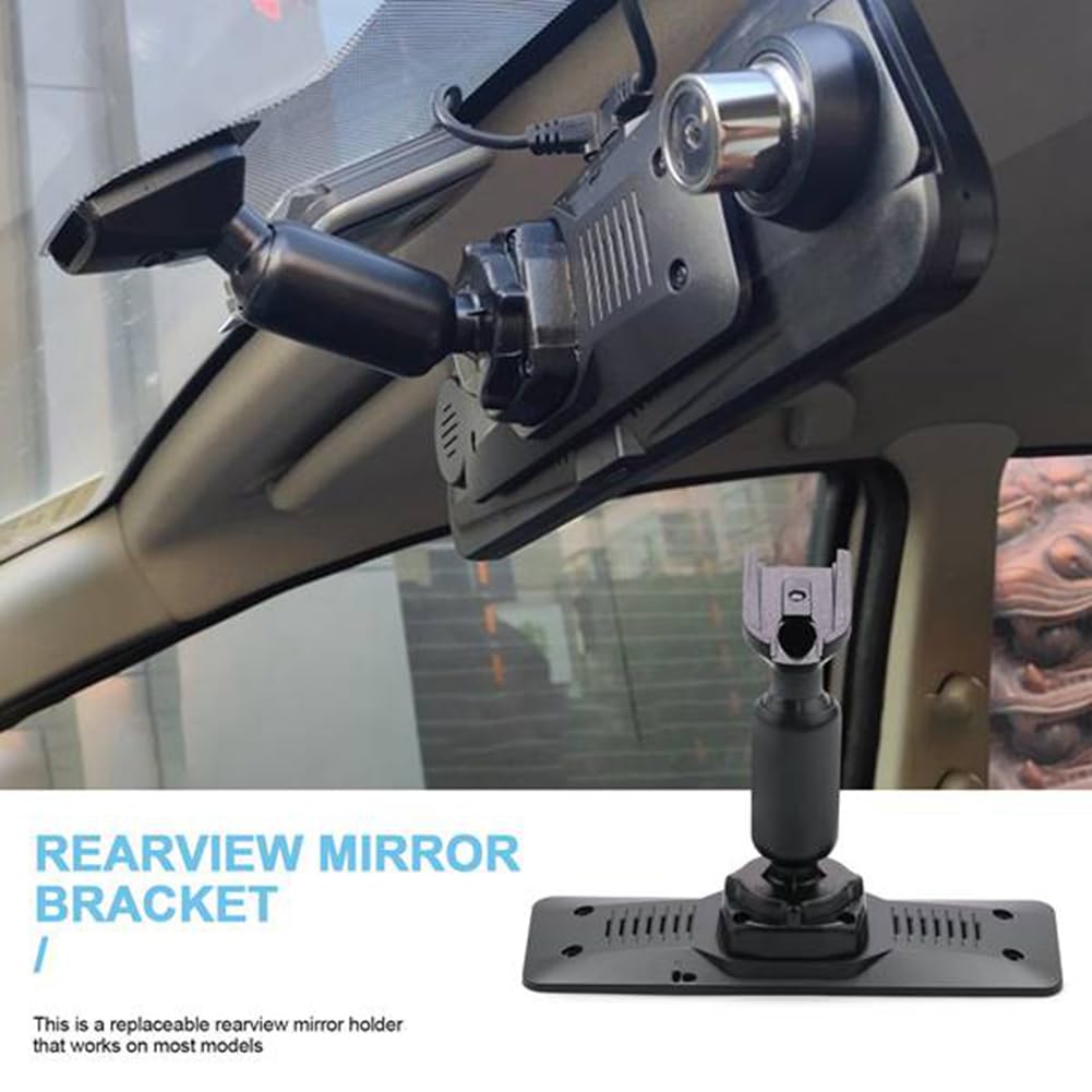 Soporte de Montaje para Espejo Retrovisor de Coche con Panel Posterior de Placa Interior de Aluminio ABS, Accesorio para Interior de DVR de Coche