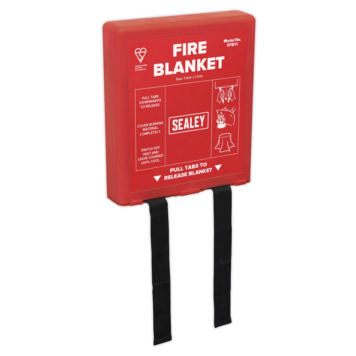 Sealey SFB11 couverture antifeu 1.1 x 1.1mtr
