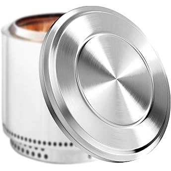 Solo Stove Yukon Lid - Premium 304 Stainless Steel Fire Pit Cover, Modern Round Design, Versatile Tabletop Accessory, Wood Burning and Camping Accessory