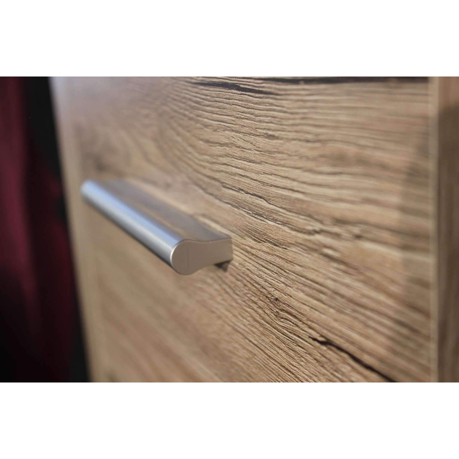 AVANTI TRENDSTORE - Festivo - Parete da soggiorno in laminato di quercia San Remo, Illuminazione LED compresa, Dimensioni: LAP 310x204x46 cm