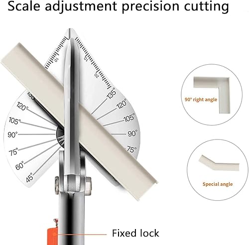 Miniatura 3 de Tijeras de inglete multiángulo para corte angular, herramienta de corte redondo, tijeras de corte de moldeo de zapatos, tijeras ajustables de 45 a