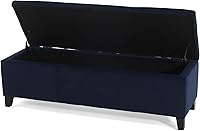 Vista 21 de Banco otomano con espacio para almacenamiento., Marrón