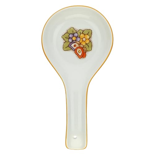 Immagine del prodotto THUN - Poggia Mestoli con Farfalla e Fiori - Cucina, Altro per la Cucina - Idea Regalo - Linea Country - Porcellana - 23x4x3cm h