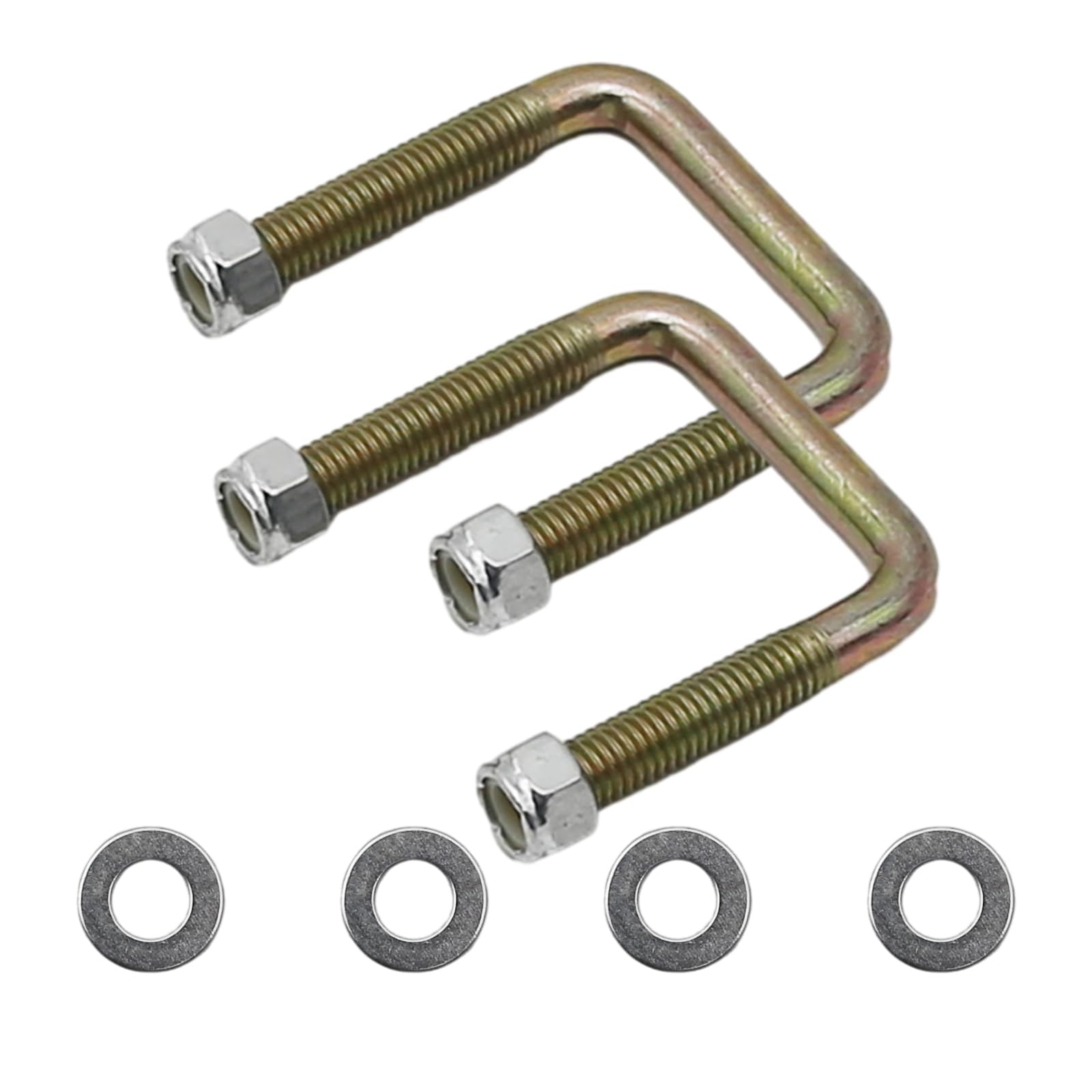 Aynaxcol 72124G01 72618G01 72029G01 Golf Cart Rear Spring U Bolt Leaf Spring Bolts Replacement for EZGO TXT 1994-up Electric and Gas, Includes Nuts (2