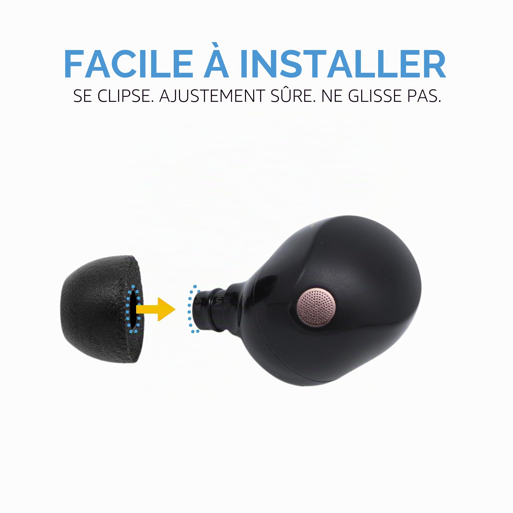 COMPLY Lot de 3 Paires de Bouchons d'oreille en Mousse de qualité supérieure compatibles avec Sony True Wireless XM5, XM4, Linkbuds S & C700N, Taille S/M/L, Nouvelle Version 2025 avec Outil de