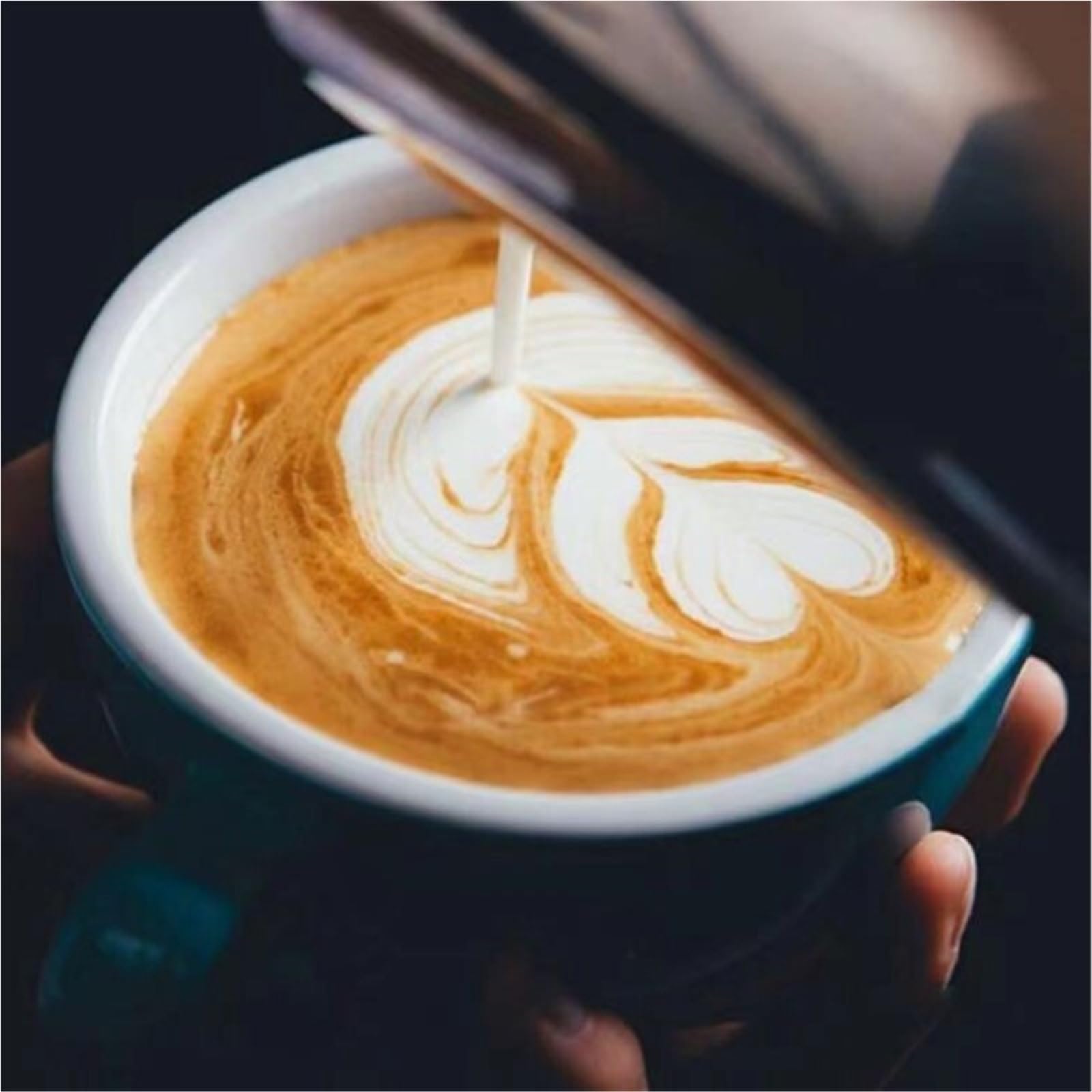 Taza de cera con mango for espuma leche, acero inoxidable, 600/900ml, Espresso artesanal, taza for crema, café en casa, 2 uds Para Espumar(900ml)