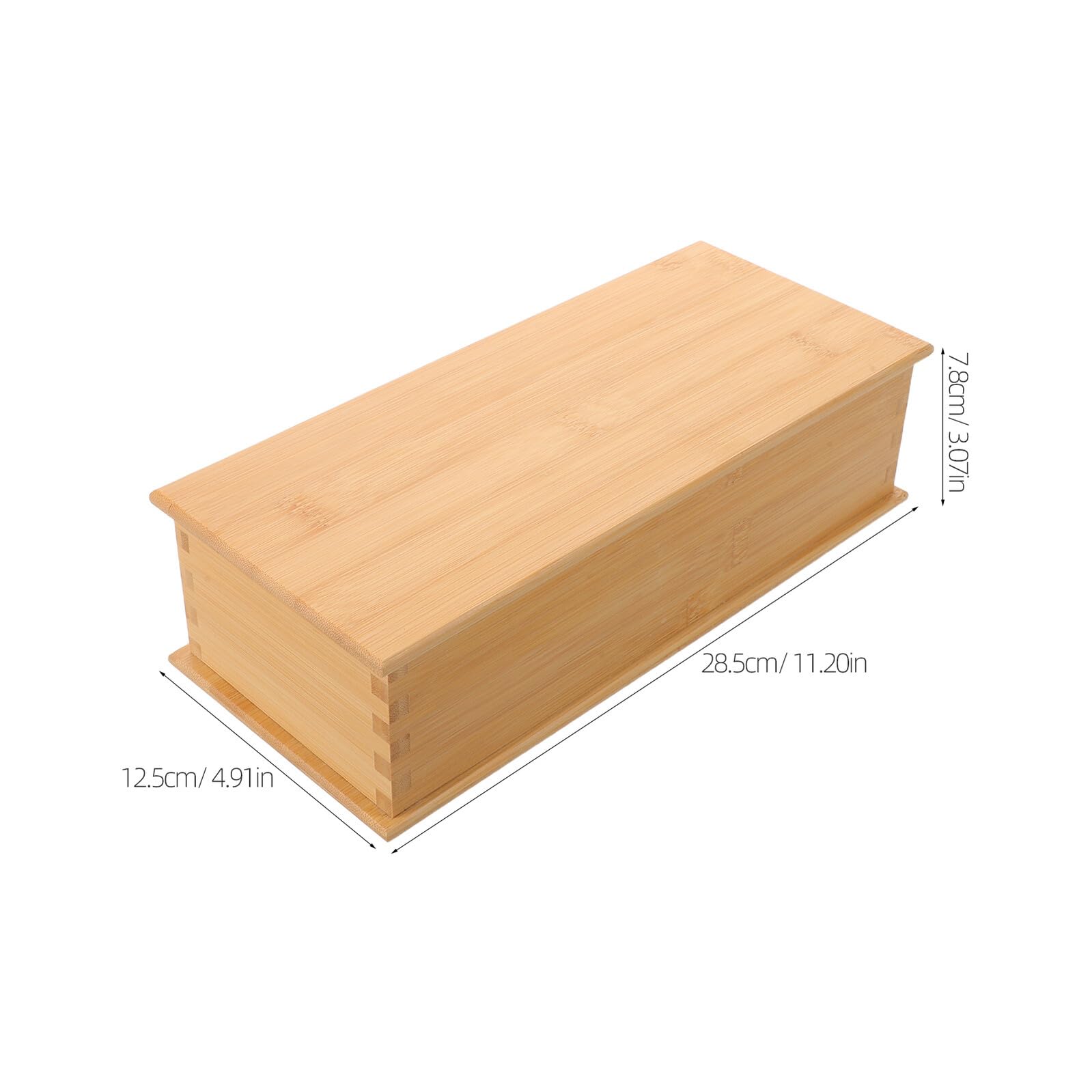 Besteckkasten mit Deckel Staubdichte Essstäbchen und Löffel Aufbewahrungsbox 28,4 X 12,5 X 7,8cm Küchenutensilien Organizer für Reisen und Arbeitsplatte
