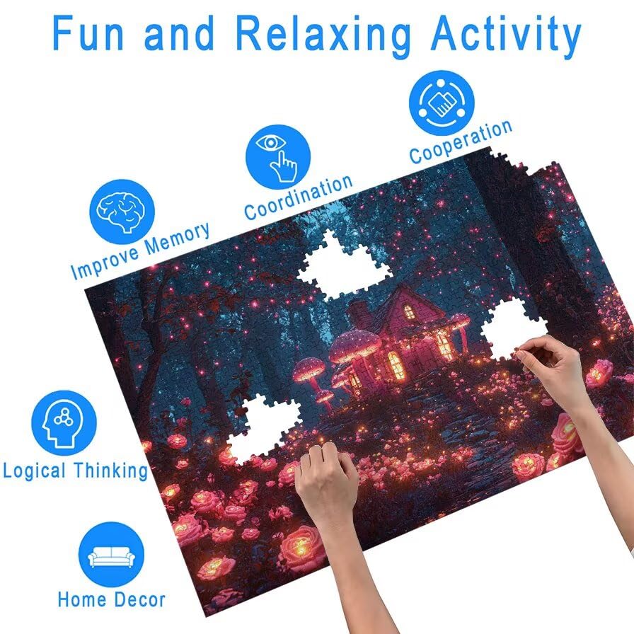 Puzzle 1500 Piezas Magia para Adultos, Puzzle Paisajes de Madera con Caja Regalo para Adultos, Rompecabezas Desafiante para Toda la Familia, Rompecabezas para Regalo Mujer, Home Decoration, -5173