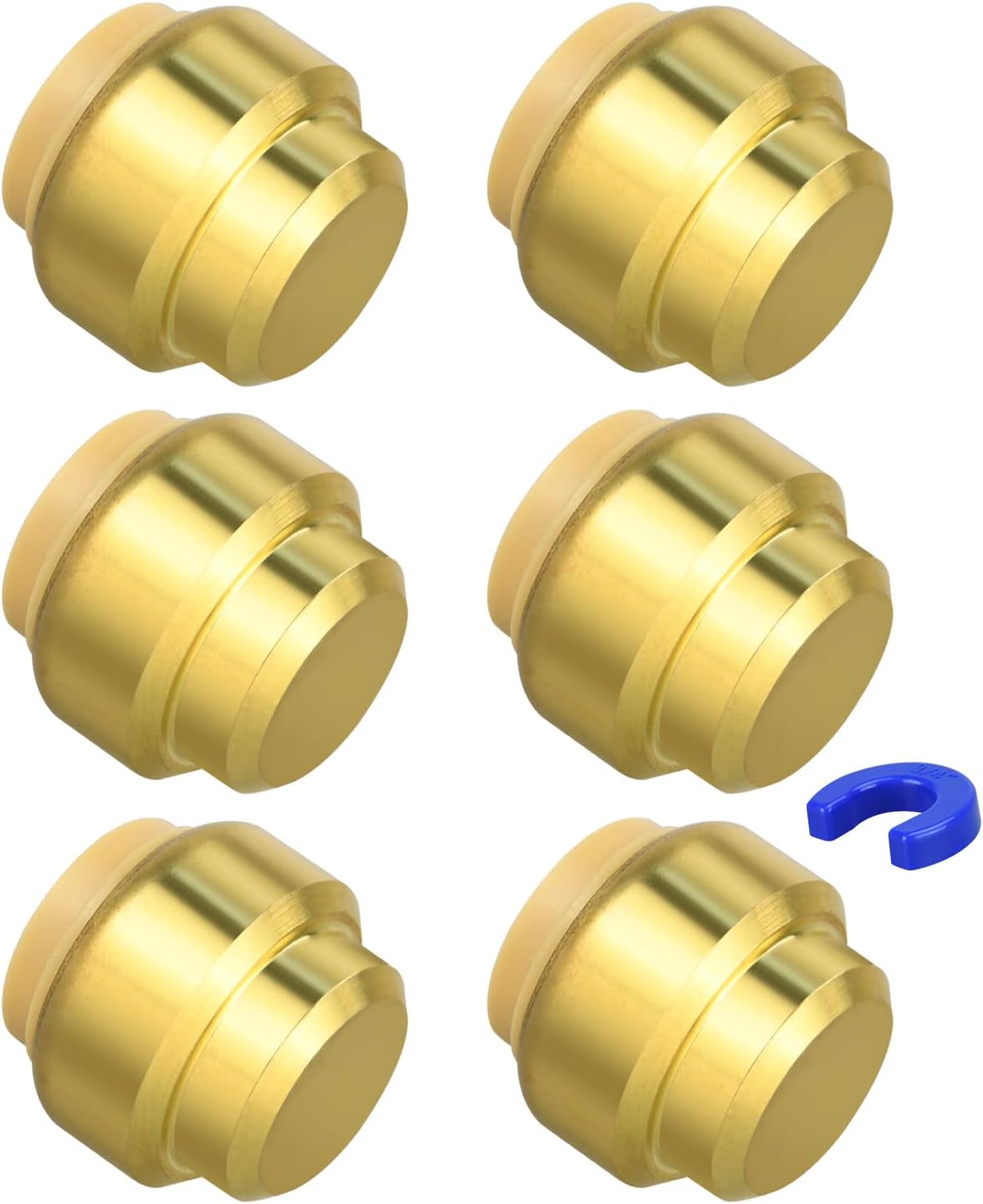 6 Pack PushtoConnect Plumbing Fittings, 3/4" End Cap