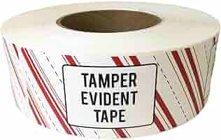 Tamper Evident Tape Pre-Cut Tape, 2 x 8 Inches, 500 Total Tape Strips
