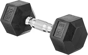Amazon Basics Rubber Hex Dumbbell Hand Weight