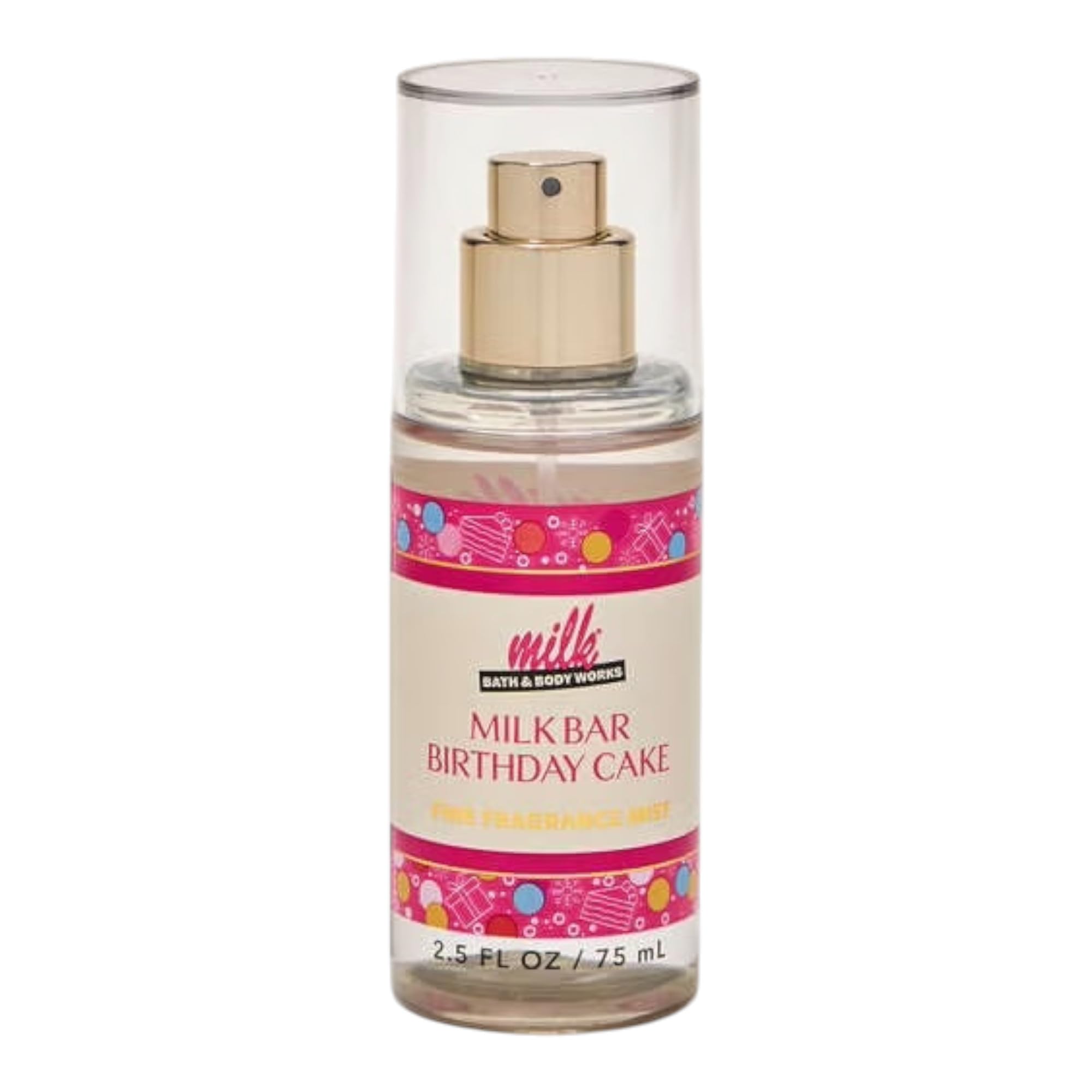 Bath and Body Works Fine Fragrance Mist Travel Size Mini Purse Spray 2.5 Ounce (Milk Bar Birthday Cake)