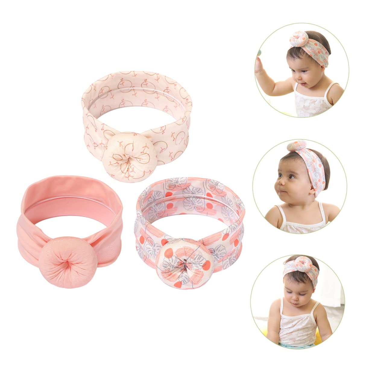 Toyvian 12stücke Teiliges Stirnband Mit Donut- Für Neugeborene Und Kleinkinder Und Dehnbar Für Partys Geburtstage Und Alltag