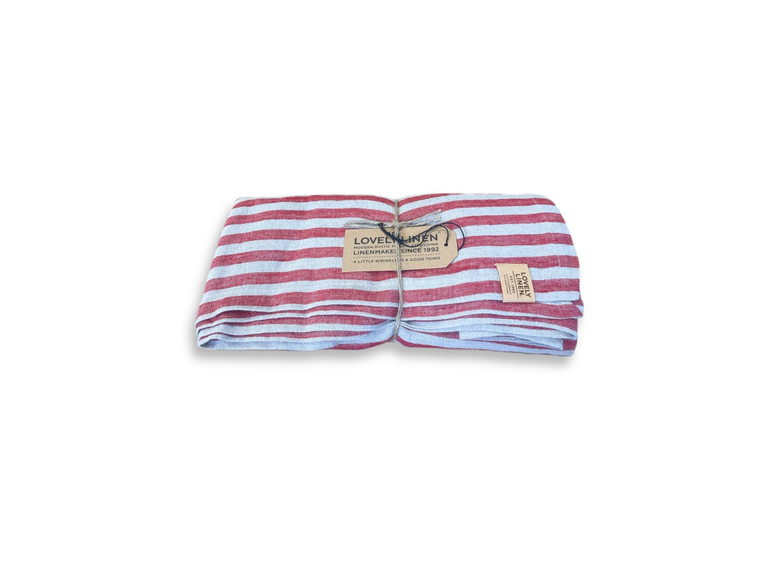 Lovely Linen Tischdecke Misty Edge Real Red 145x250 cm