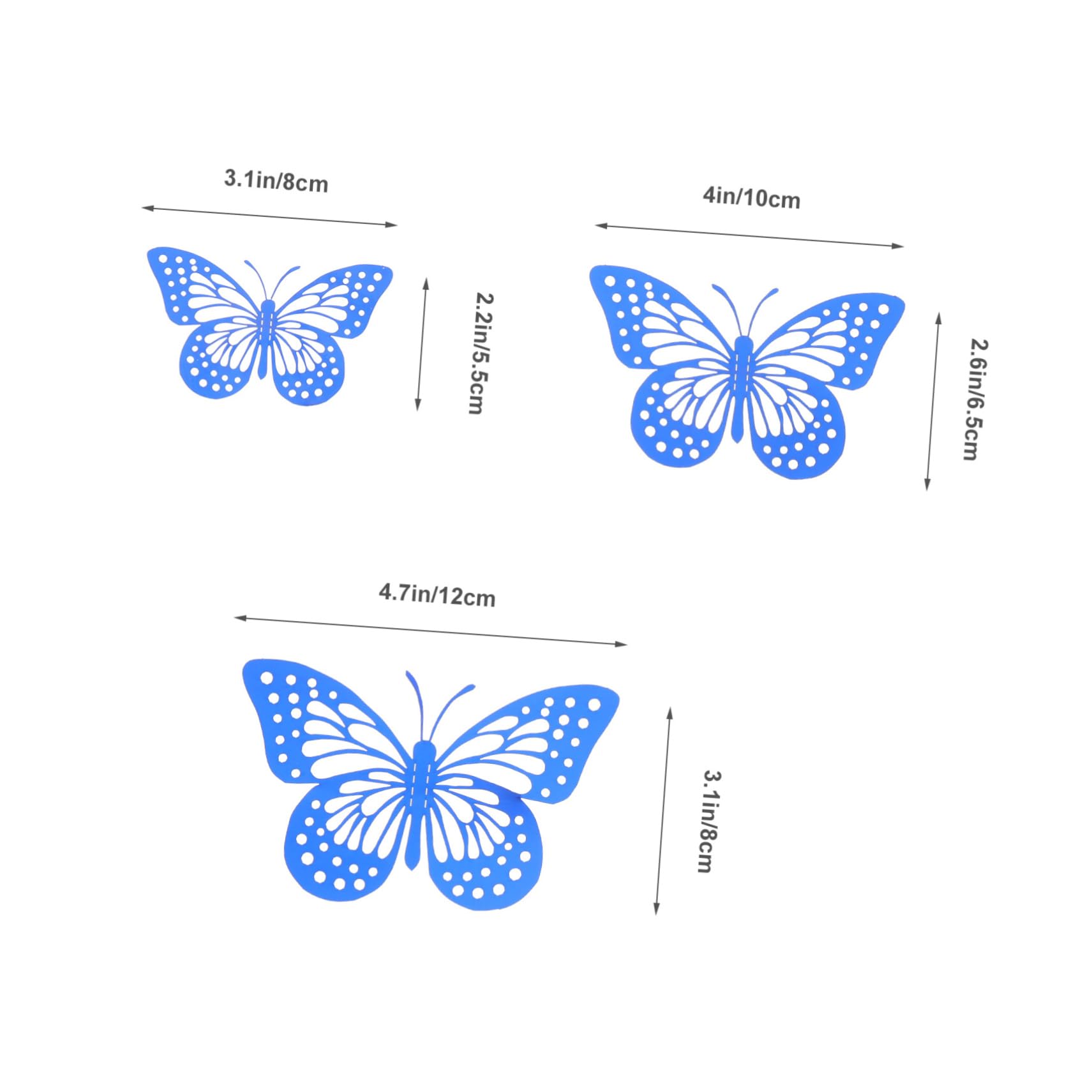 Uonlytech 300stücke Schmetterling Wandsticker Dekorative Aufkleber Für Schlafzimmer Hochzeiten Und Feste Hohles Design Für Kreative Wandgestaltungen Und Besondere Anlässe