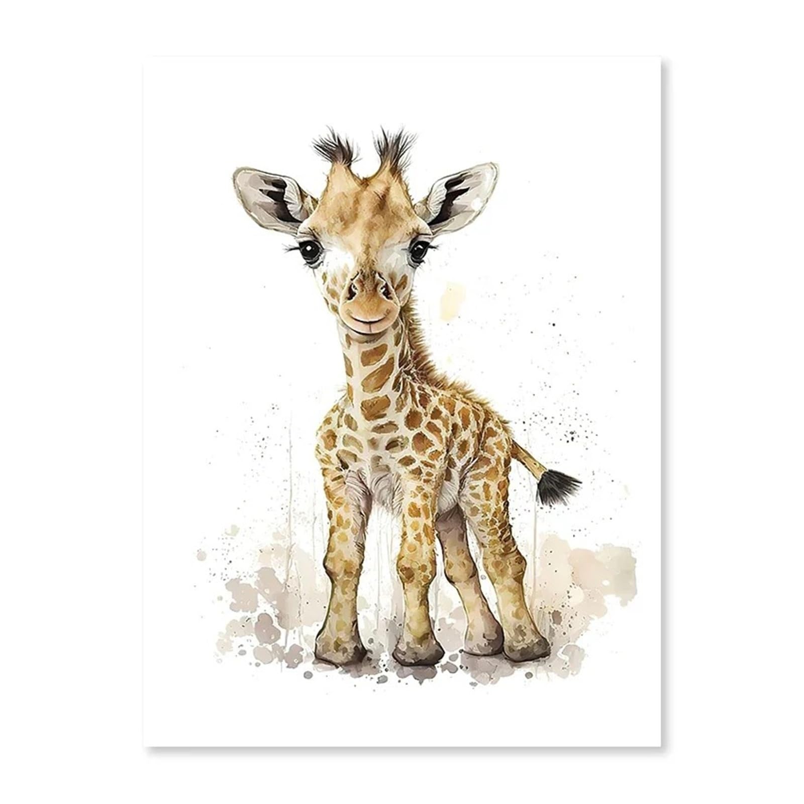 Décoration murale chambre enfant animaux sur toile anti-pli