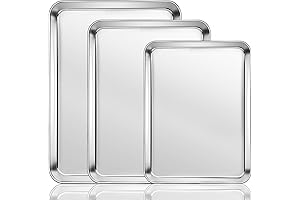 Baking Pans Set Stainless Steel, Baking Sheet Set of 3 - 9/12/16 Inch