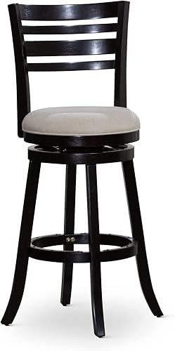 Miniatura 18 de DTY Indoor Living Granby Taburetes de bar de altura de mostrador, taburetes de bar giratorios de 24 pulgadas con respaldo, acabado de cereza y