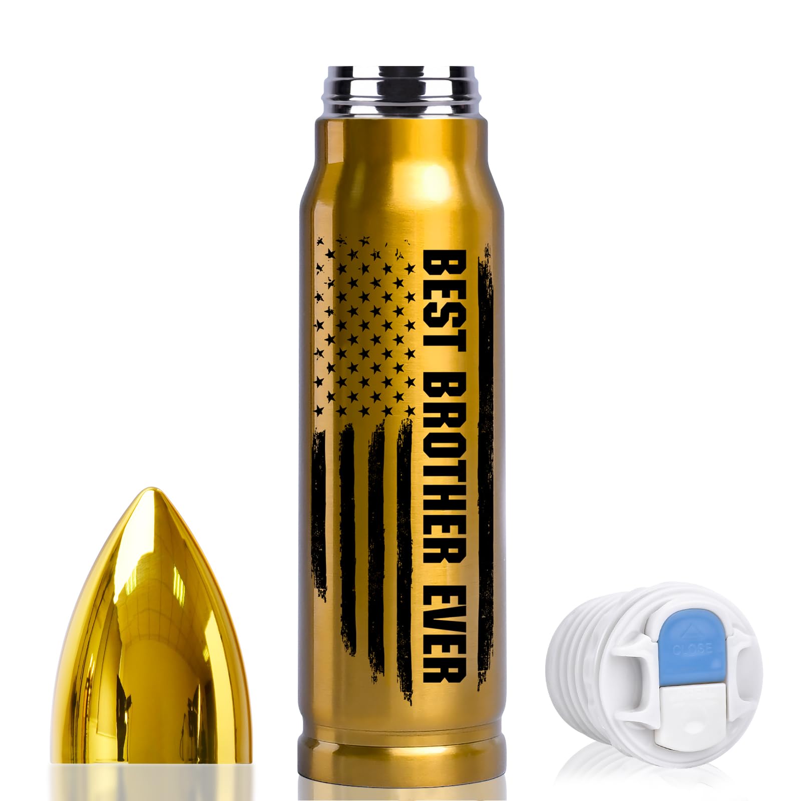 View 1 of "BEST BOUNUS DAD EVER" Tmacker Gifts for Men, Mens Gifts for Brother Fathers Day, 17oz Stainless Steel Bullet Tumbler, Stocking Stuffers for Him on Christmas Birthday Valentines Anniversary ***STOCK IMAGE FOR SAMPLE***