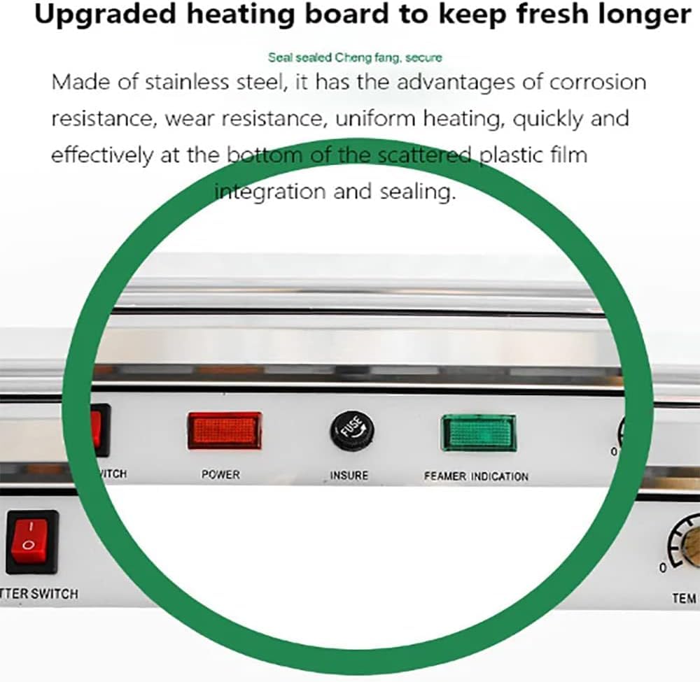 Máquina de envolver a mano con placa térmica integrada, envoltura de sellado de película de 270 W para embalaje de alimentos, sellador de bandejas de frutas para uso en supermercado