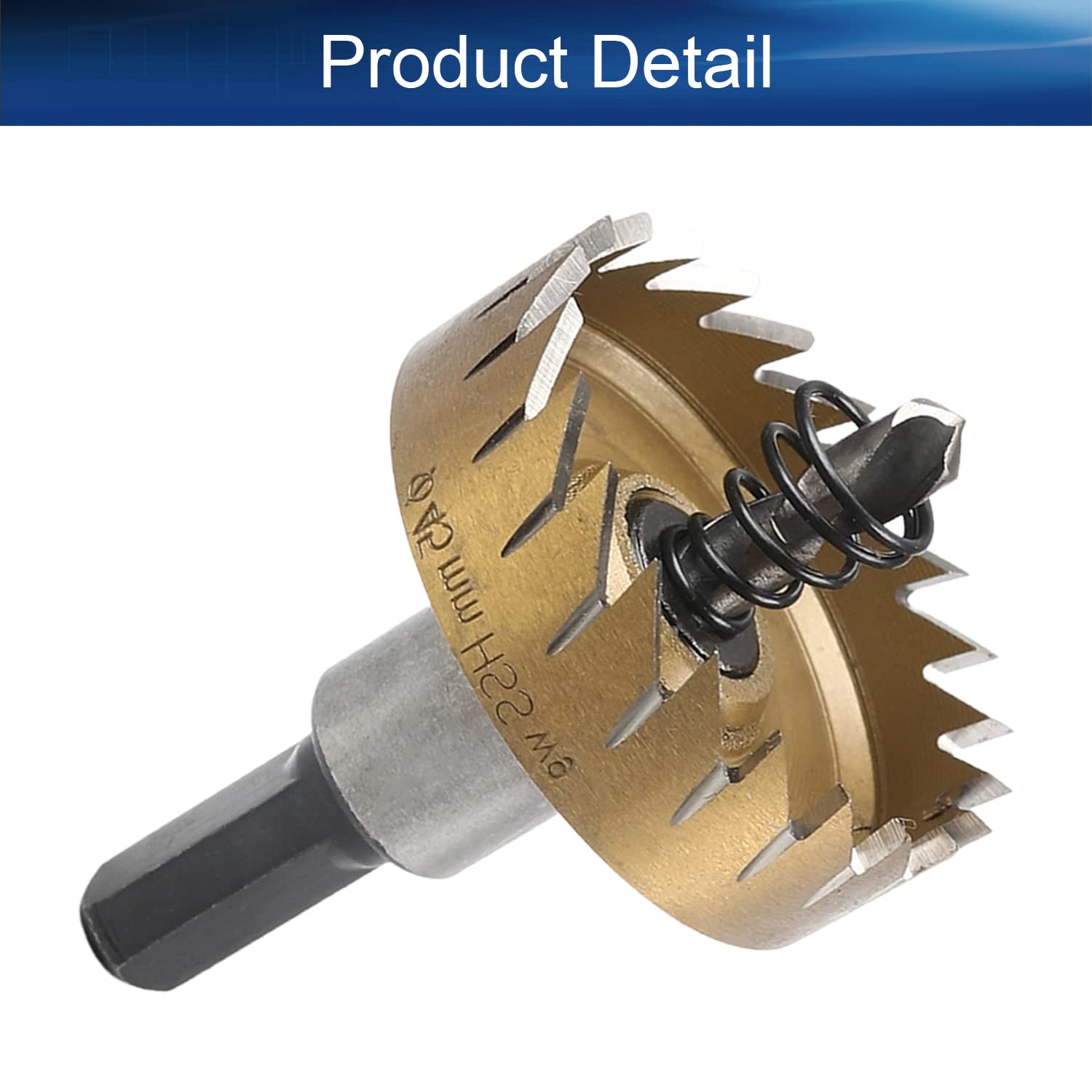 Auniwaig 45mm HSS Hole Saw Kits for Metal, High-Speed Steel Hole Saw Cutting Kit Drill Bits Opener Cutter Tool, for Cutting Holes on Wood, Stainless Steel, Iron, Aluminum Plate, Gold