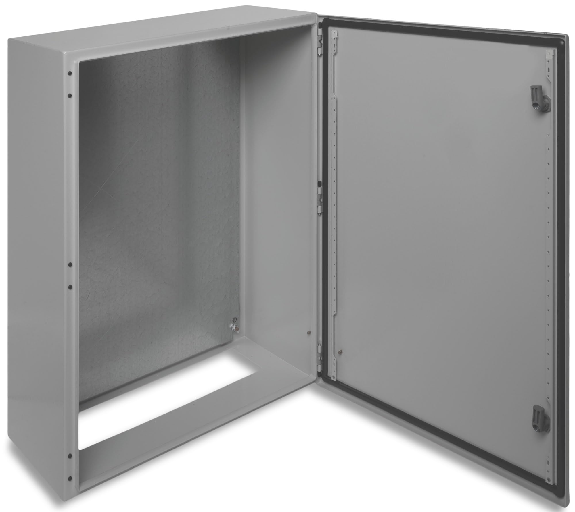 BOXEXPERT Skrzynka rozdzielcza zewnętrzna IP66, blacha stalowa 800 x 600 x 300 mm, seria Treva, wodoszczelna, skrzynka sterownicza, skrzynka elektryczna, szafa ścienna, obudowa przemysłowa, szara
