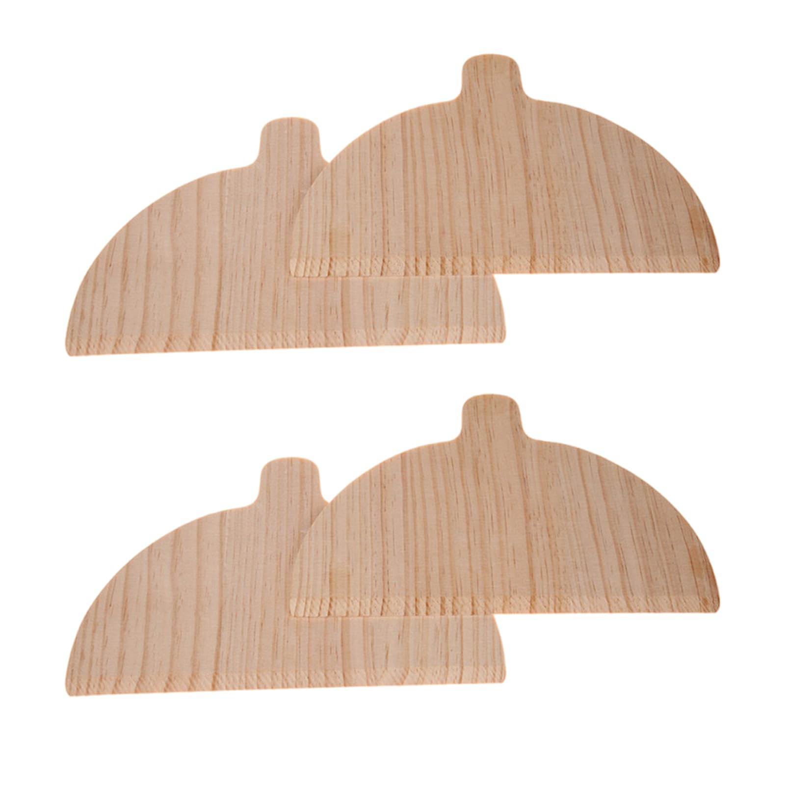 Elnwnnkc 4pcs Elegant Wooden Pizza Peels Half Circular Shape Baking Board for Oven Baking Pastas Serving Kitchen Accessories Wood Pizza Board