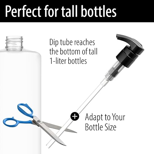 Miniatura 3 de Bar5F Bombas universales para champú, acondicionador, loción corporal, se adapta a cuellos de botella de 1 pulgada, botellas de 1 litro de 33.8