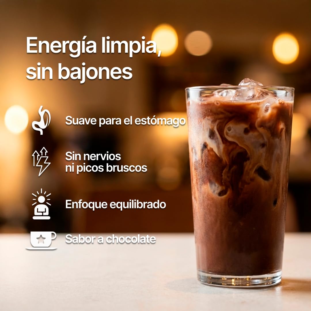 Cacao con Hongos Adaptógenos 7 en 1 – Melena de León, Cordyceps, Reishi, Chaga, Maitake, Ashwagandha y Maca – Energía Natural, Enfoque Mental y Bienestar Diario – 30 Raciones