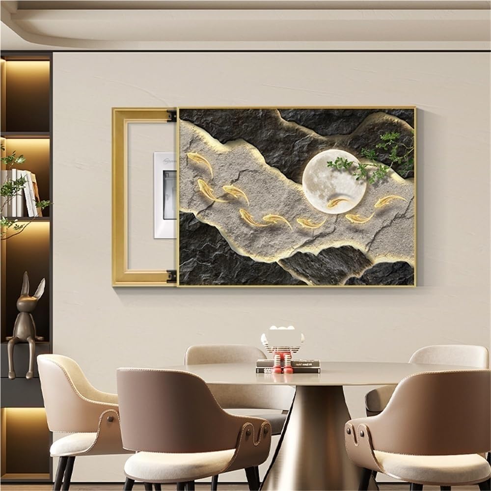 Cuadro Decorativo para Pared con Tapa de Caja de fusibles, Arte Mural para Sala de Estar, Tapa para Panel eléctrico y Caja de interruptores, Tapa para Interruptor de presión, Mural