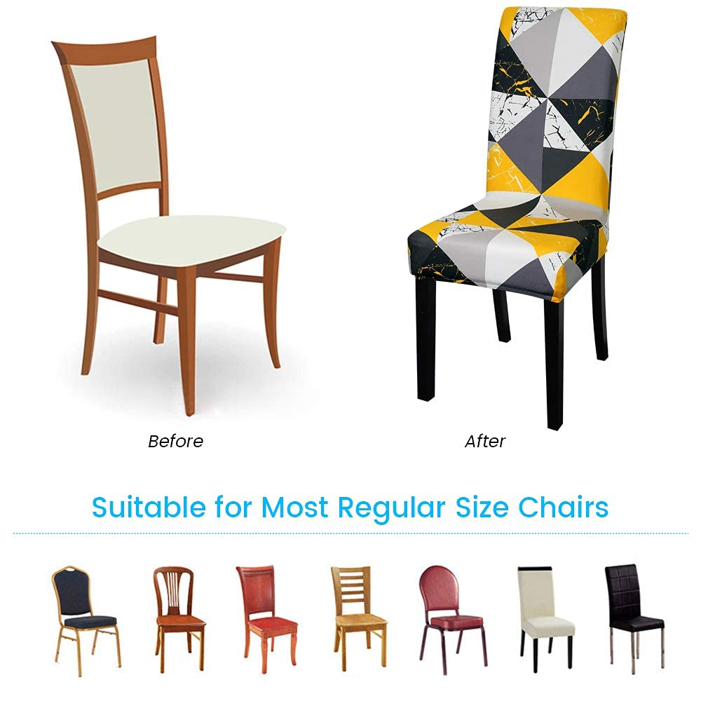 TOPCHANCES Housses de Chaise,Lot de 4 ou 6 pièces en Élasthanne Extensible pour Salle à Manger,Housse de Chaise Amovible Lavable en Tissu Housse de Protection pour Hôtel,Banquet,Dîner,Réunion(6 pcs)
