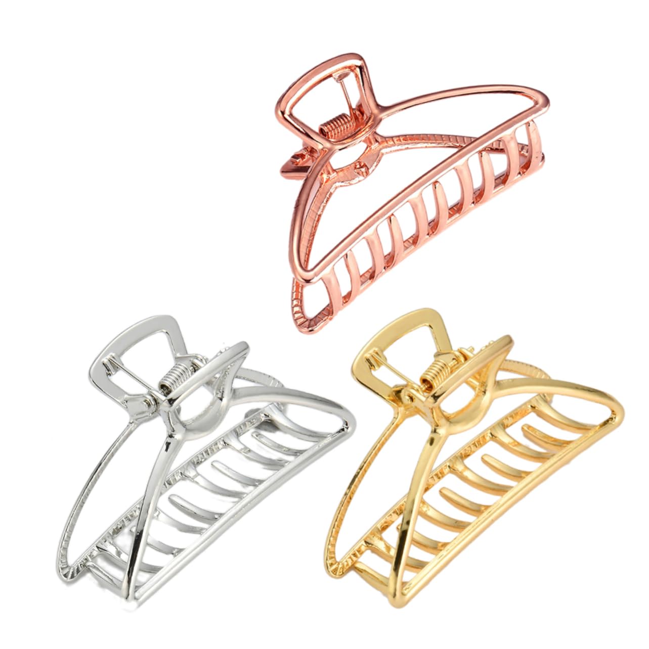 FOMIYES 9stücke Große Haarklammern Roségold Hellgold Und Hellsilber Matte Haarspangen Für Damen Und Mädchen Für Hochzeiten Partys Und Täglichen Gebrauch