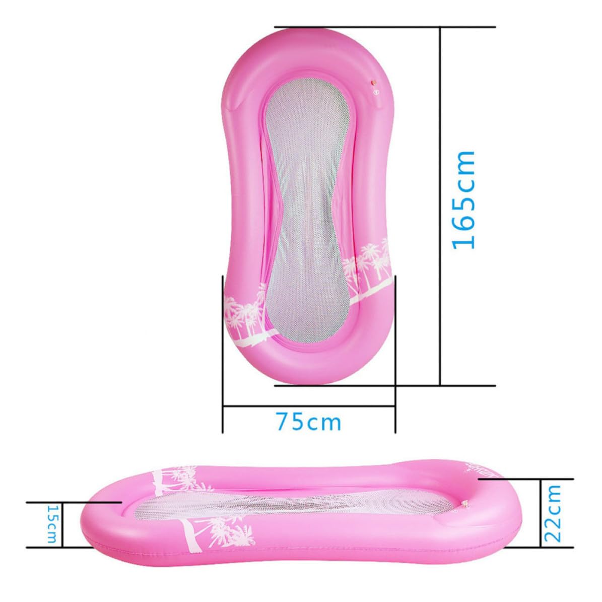 Aufblasbarer Schwimmring für Erwachsene, Rosa, PVC