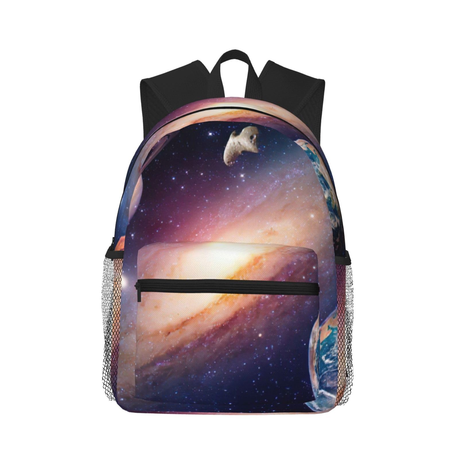 Sac à dos galaxie noir polyvalent One Size pour voyage et loisirs - 8