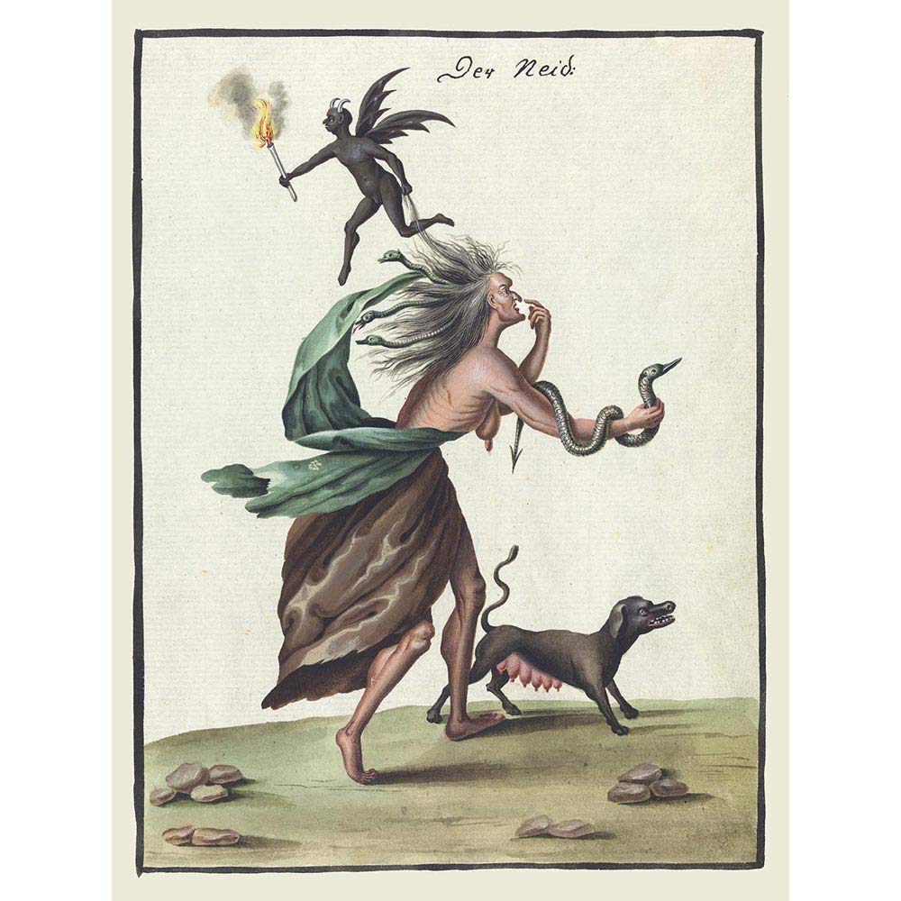 Wee Blue Coo Demons Magic 1775 Witch Art Print Poster Wall Decor 12X16 Inch
