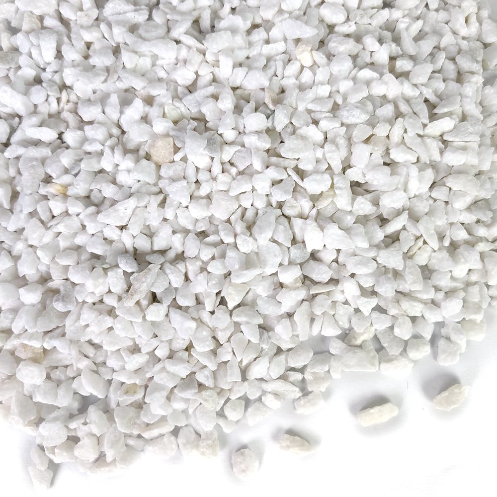 HappyFiller 18 LB White Matted Pebbles for Outdoor Garden Landscape,0.3 in