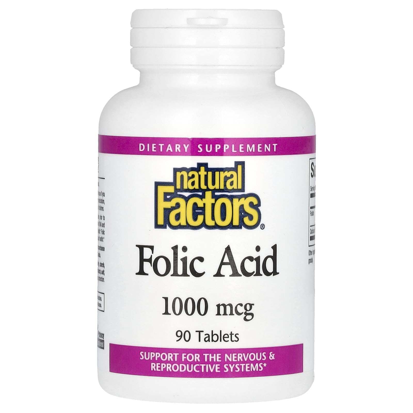 Folic Acid 1 mg/1,000 mcg,9 Tablets, Prenatal Supplement