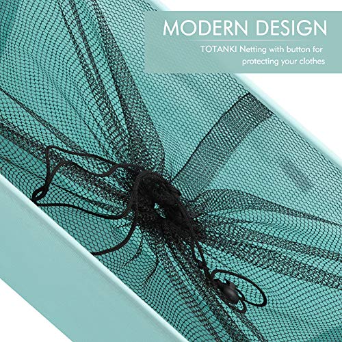 Totanki 25" Rolling Slim Laundry Basket With Handle On Wheels (4 Colors), Foldable Laundry Hamper, Collapsible Laundry Sorter And Organizer, Tall Storage Basket Bin (Light Blue) #TOP4