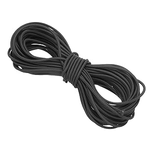 Shelver Elastico da cucito largo da 5,1 cm, larghezza: 20/25/40/50/75 mm ( nero, 50 mm x 3 m