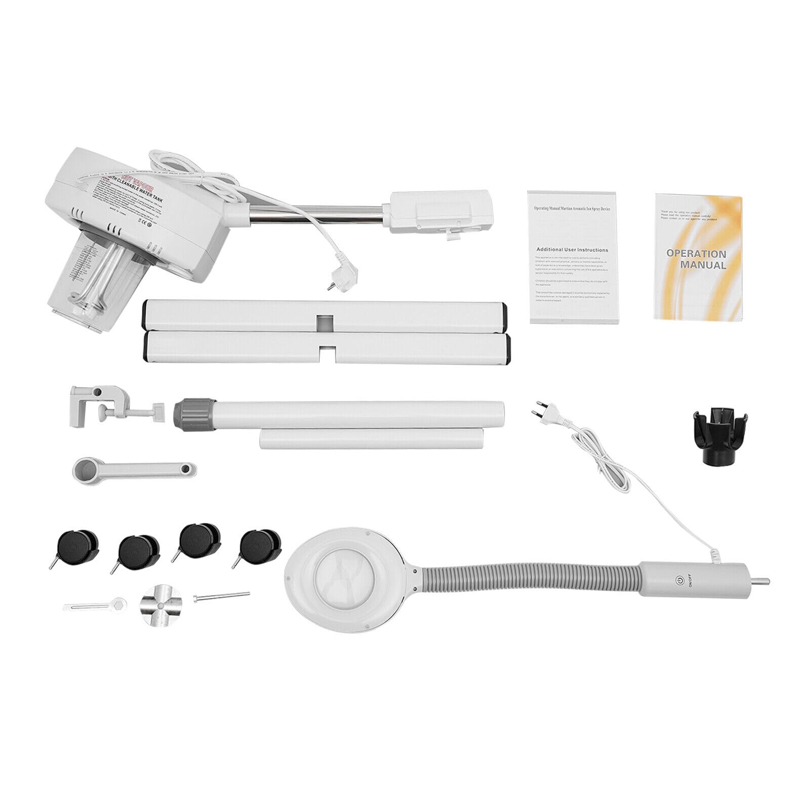 2 in 1 Vaporizzatore di ozono Salone Spa Lente d'ingrandimento Umidificatore Vapozone Professionale Ferro a vapore per il viso Macchina a vapore professionale per salone di bellezza Cura del viso