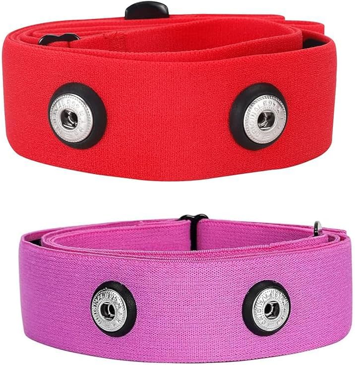 Correas de pecho de repuesto para monitor de frecuencia cardíaca compatibles con Polar H7 H9 H10 Wahoo Tickr Garmin Cinturón de pecho HR Senor M-XXL