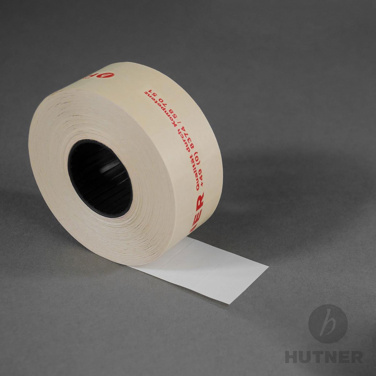 30 Rollen Preisetiketten 26x16RE weiss permanent | 11.000 Etiketten | Preisauszeichner Etiketten | Auszeichner Etiketten | HUTNER