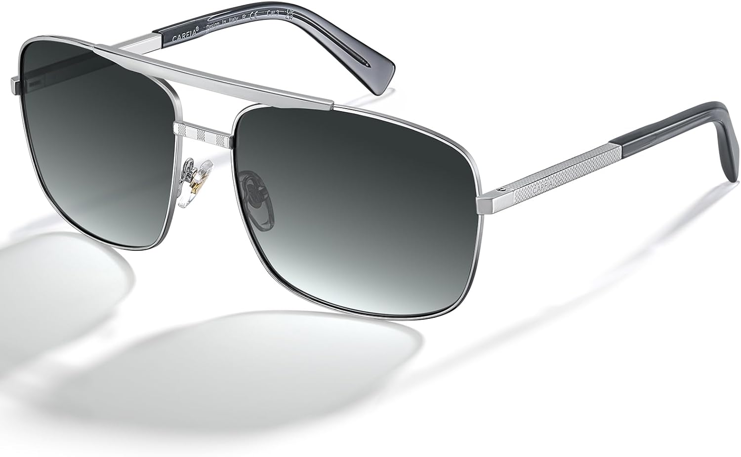 CARFIA Pilot Polarized Sunglasses for Men UV Protection Classic Double Bridge Anti-Glare Driving Shades with Spring Hinges