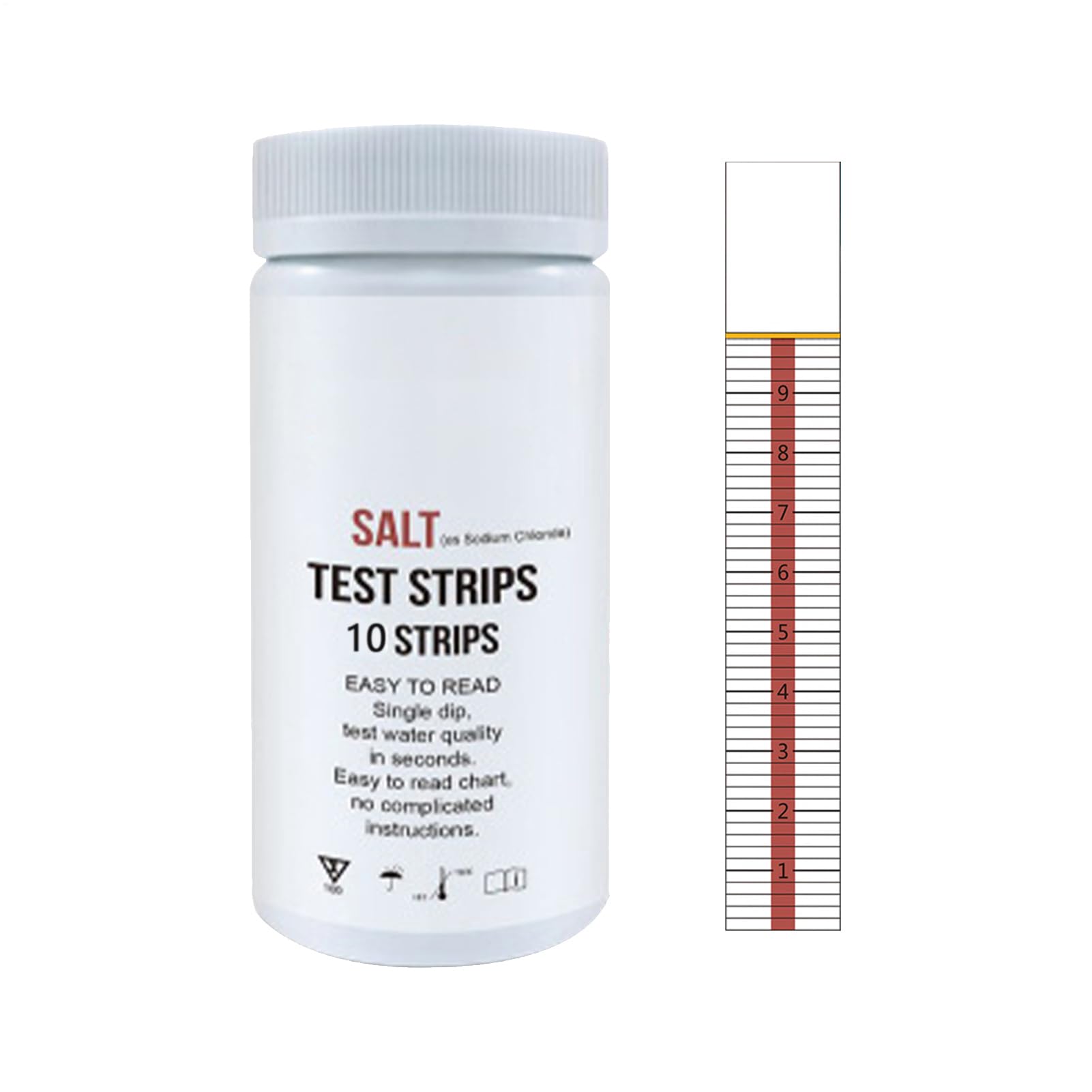 2023 Pool & Spa Test Strips | 10 Salt Test Strips for Hot Tub Spa, Pool Water Testing Kit, Hot Tub Test Strips & Pool Water Testing Strips for PH